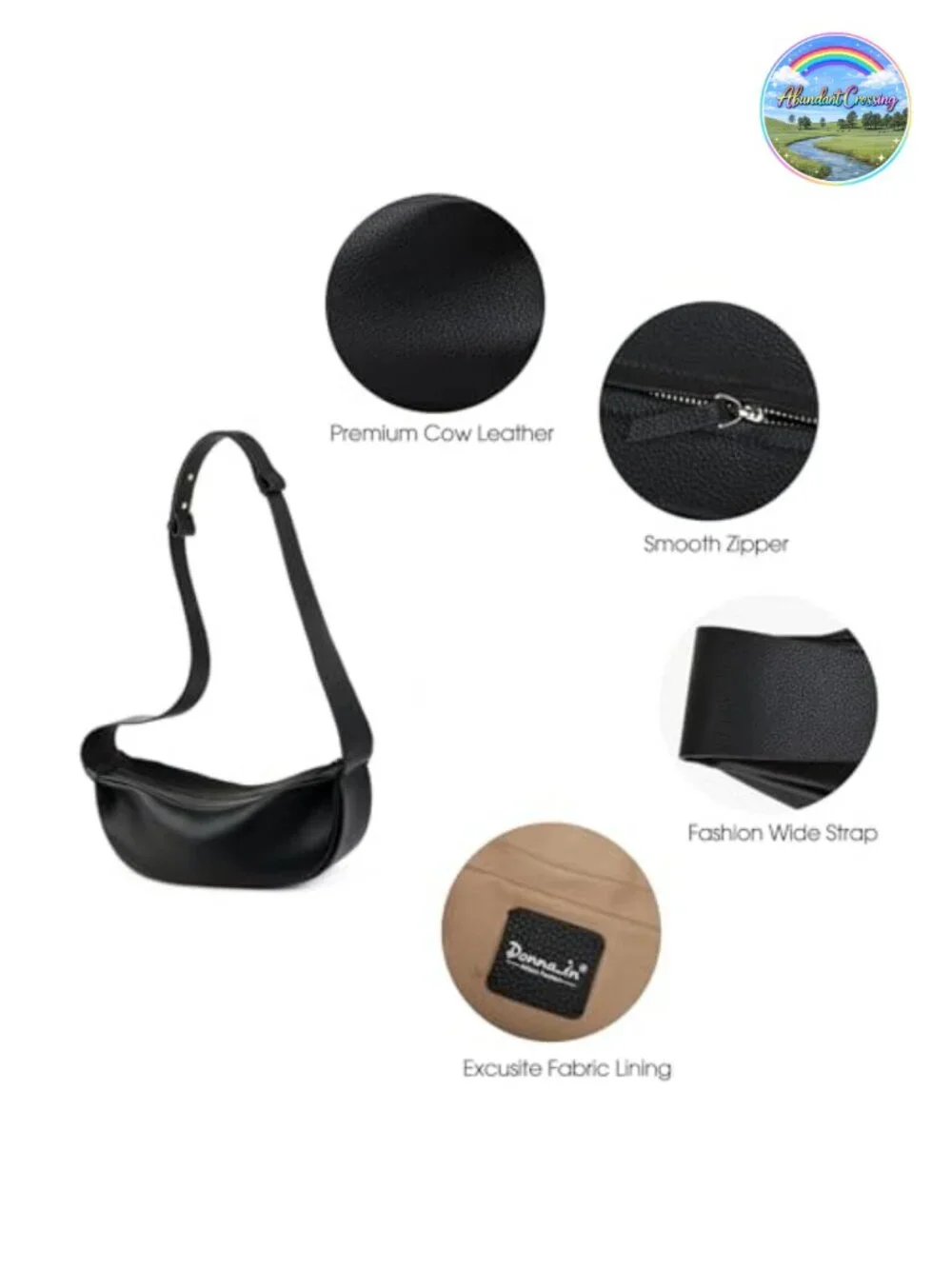 Genuine Leather Sling Bags Crossbody Women Hobo
